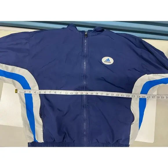 Vintage 1990’s Adidas Blue and White Two Piece Track Suit Size Large